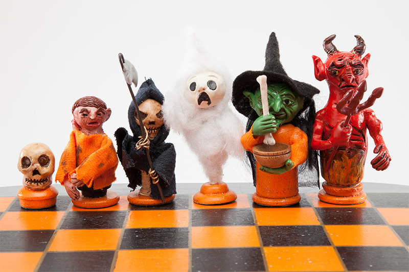 Denice Smith, Spooky Halloween Chess Set (Devil Side), 2010