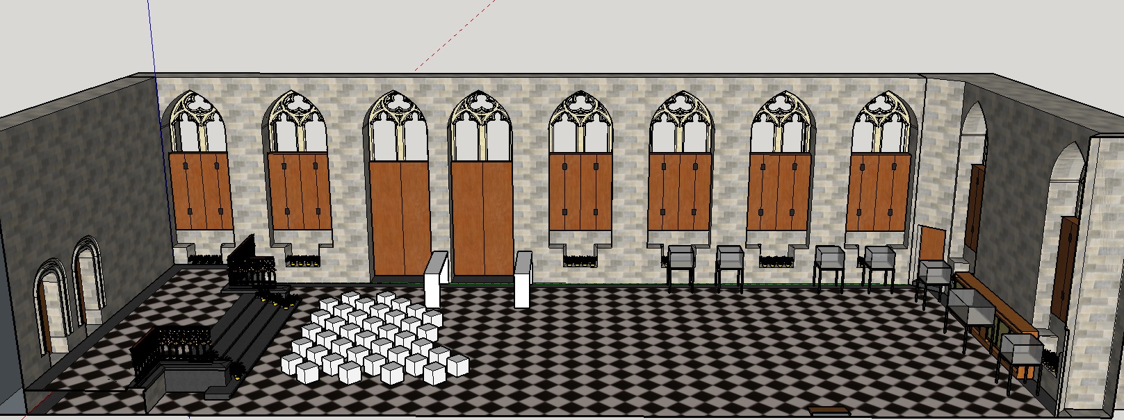 Sketchup Layout for the Leuven Playing Hall
