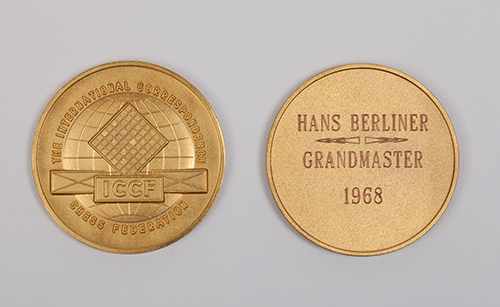 Hans Berliner’s Correspondence Grandmaster Medal