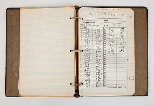 Hans Berliner's Postal Chess Correspondence Notebook