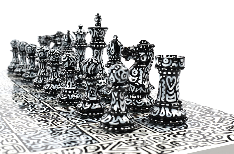 Mr Doodle, Graffiti Spaghetti Chess Set, 2018