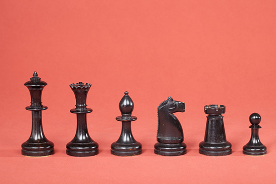 Staunton Style Chess Set, c 1900s