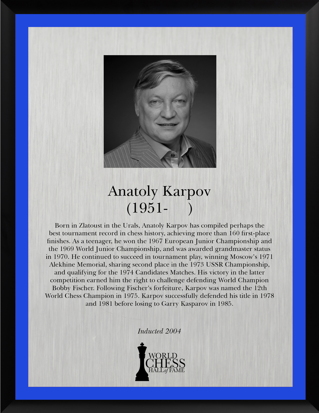 Anatoly Karpov  World Chess Hall of Fame