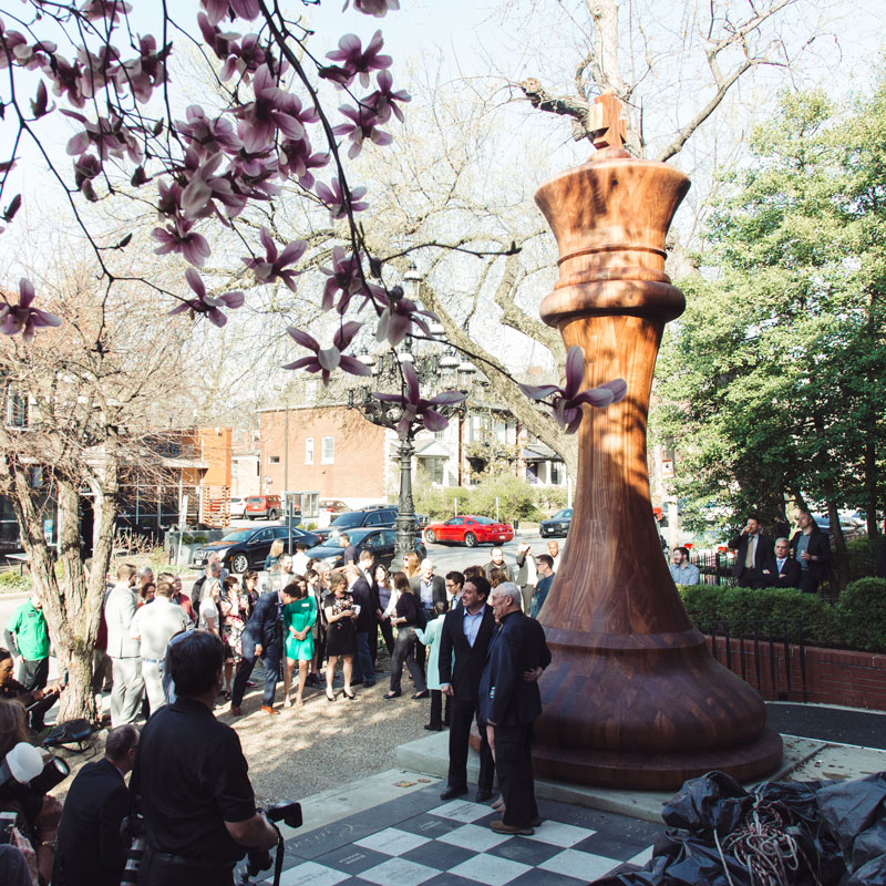 World's Largest Chess Piece Unveiling