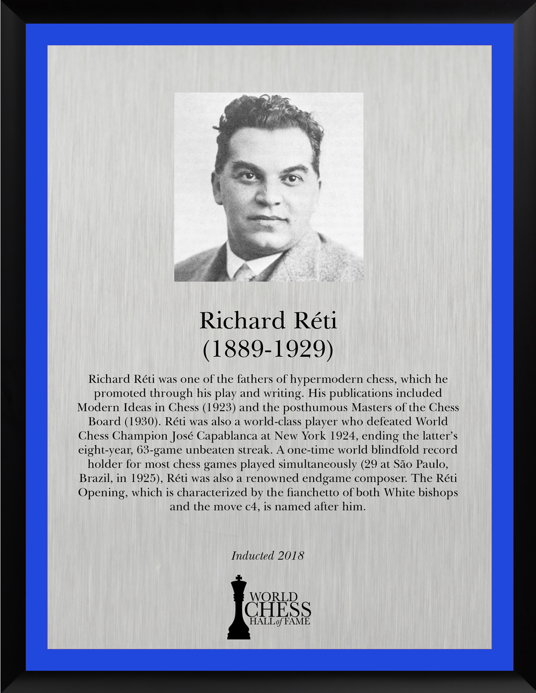 Richard Réti  World Chess Hall of Fame