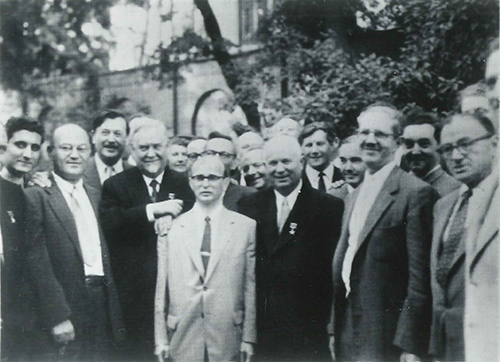 1955 USA vs USSR Chess Match Photo from the July 4th Garden Party at the U.S. Embassy in the Soviet Union