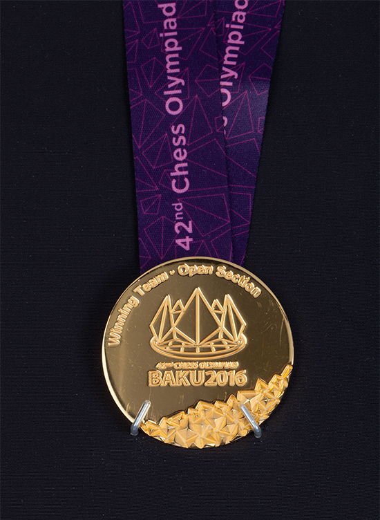 International Master John Donaldson’s Team Gold Medal from the 2016 Chess Olypmiad