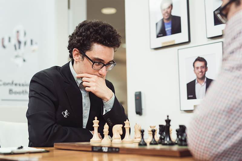 Fabiano Caruana during the 2018 U.S. Chess Championships