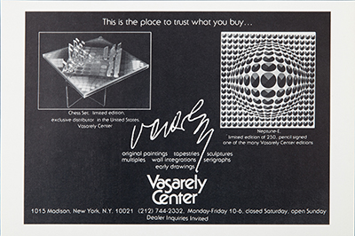 Vasarely Center Advertisement, 1979