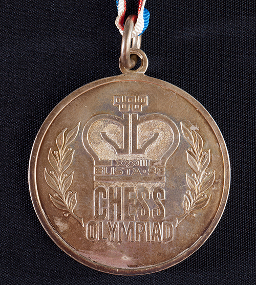 GM Yasser Seirawan's Team Silver Medal from the 1998 Olympiad