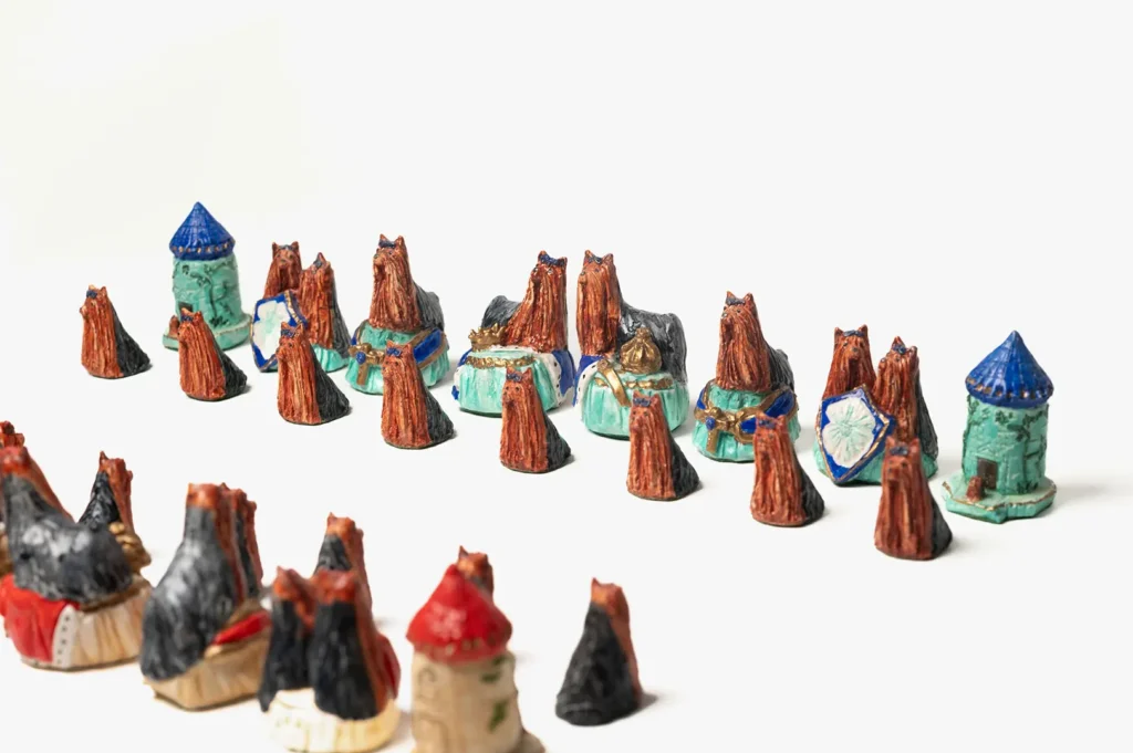 Yorkshire Terrier Ceramic Chess Set Photo 1