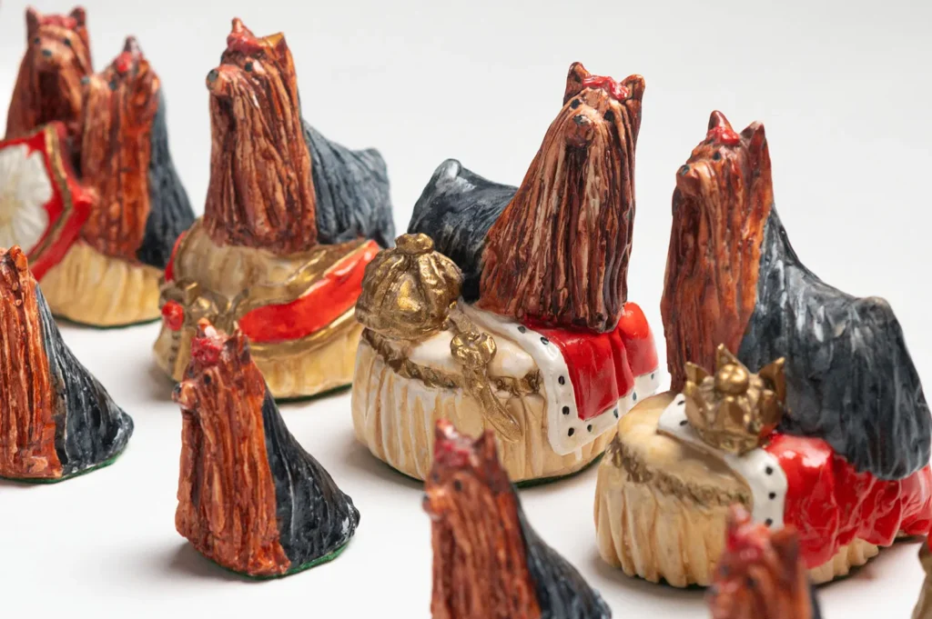 Yorkshire Terrier Ceramic Chess Set Photo 7