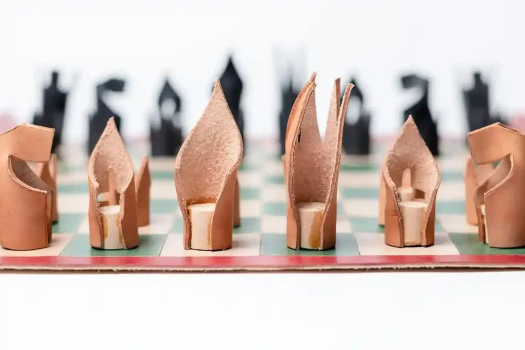 photo - Leather Handmade Chess Set and Carry Bag - Featured Chess Sets 2025 - 02_DSC_4360
