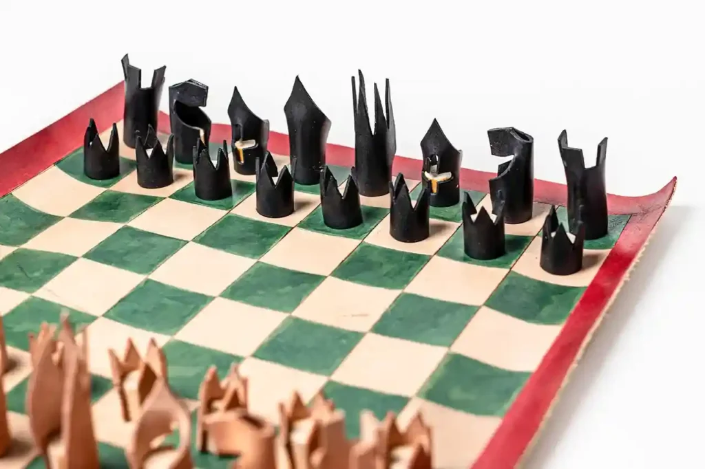 photo - Leather Handmade Chess Set and Carry Bag - Featured Chess Sets 2025 - 03_DSC_4357