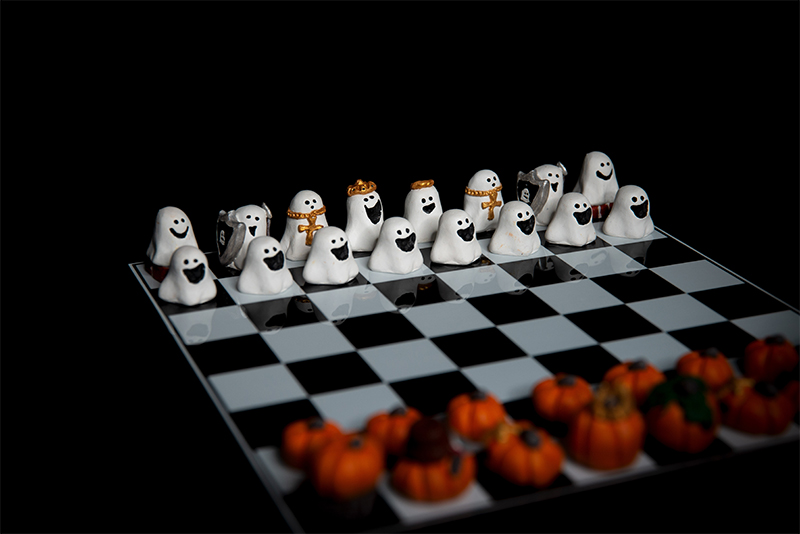 Pumpkin vs. Ghost Chess Set, 2018 Pumpkin vs. Ghost Chess Set, 2018