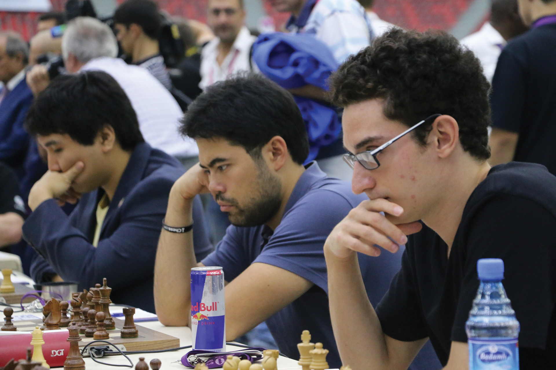 GMs Wesley So, Hikaru Nakamura, and Fabiano Caruana Compete in the 2016 Baku, Azerbaijan, Chess Olympiad GMs Wesley So, Hikaru Nakamura, and Fabiano Caruana Compete in the 2016 Baku, Azerbaijan, Chess Olympiad