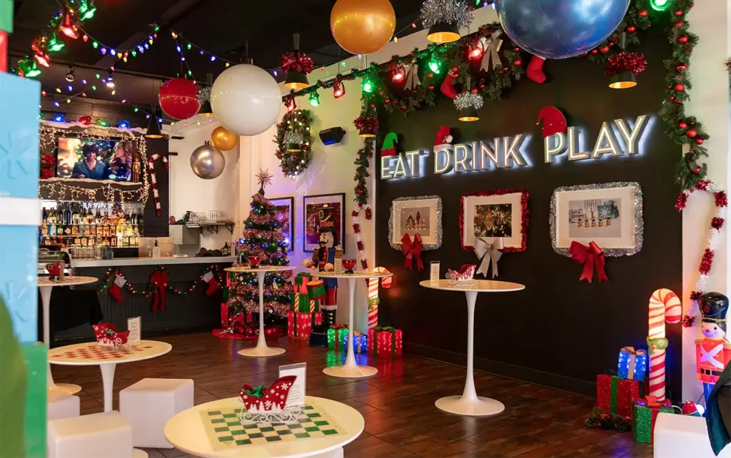 Merry Moves is the ultimate over-the-top, holiday-themed pop-up experience transforming the Saint Louis Chess Campus in the Central West End.